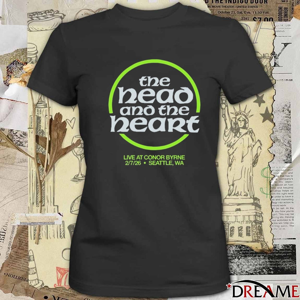 The Head And The Heart Live At Conor Byrne Seattle WA February 7 2026 t-shirt