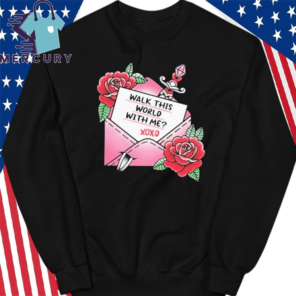 The Home Team Love Letter Walk The World Wite Me Shirt