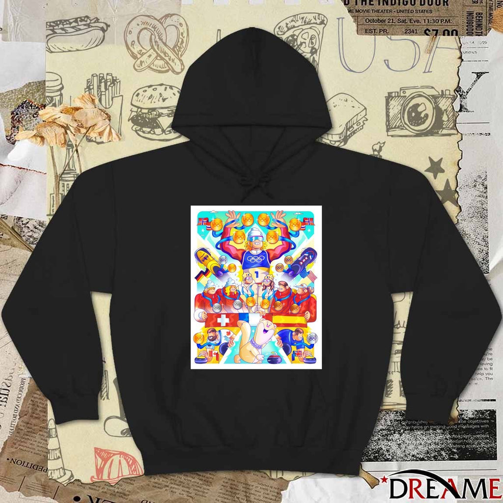 The Incredible History Of Day 15 At Milano Cortina 2026 Art Poster t-shirt