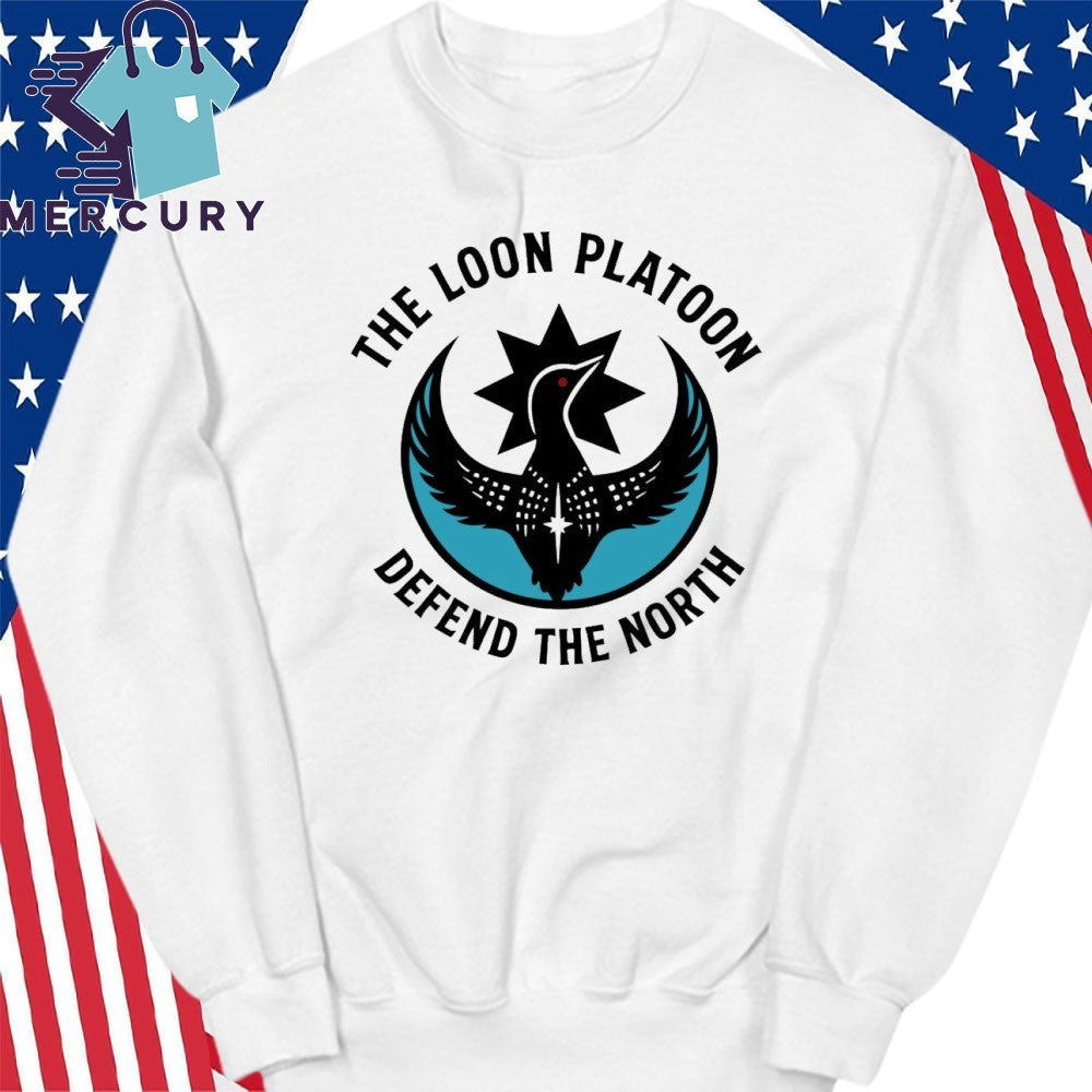 The Loon Platoon Defend The North Rebel Loon Platoon Minnesota Shirt
