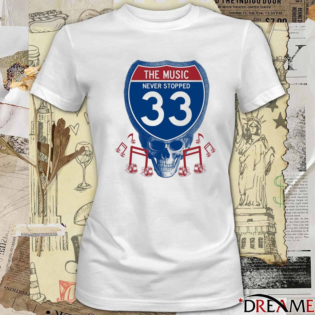 The Music Never Stopped 33 Billy Tour t-shirt