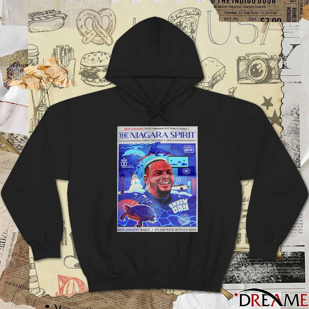 The Niagara Spirit November 7 2025 Dion Dawkins Makes A Splash With Buffalo Kids Poster t-shirt