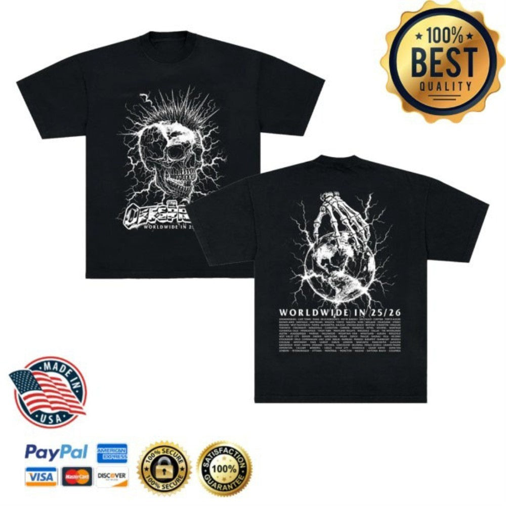 The Offspring Mohawk Skull 2026 Tour Shirt