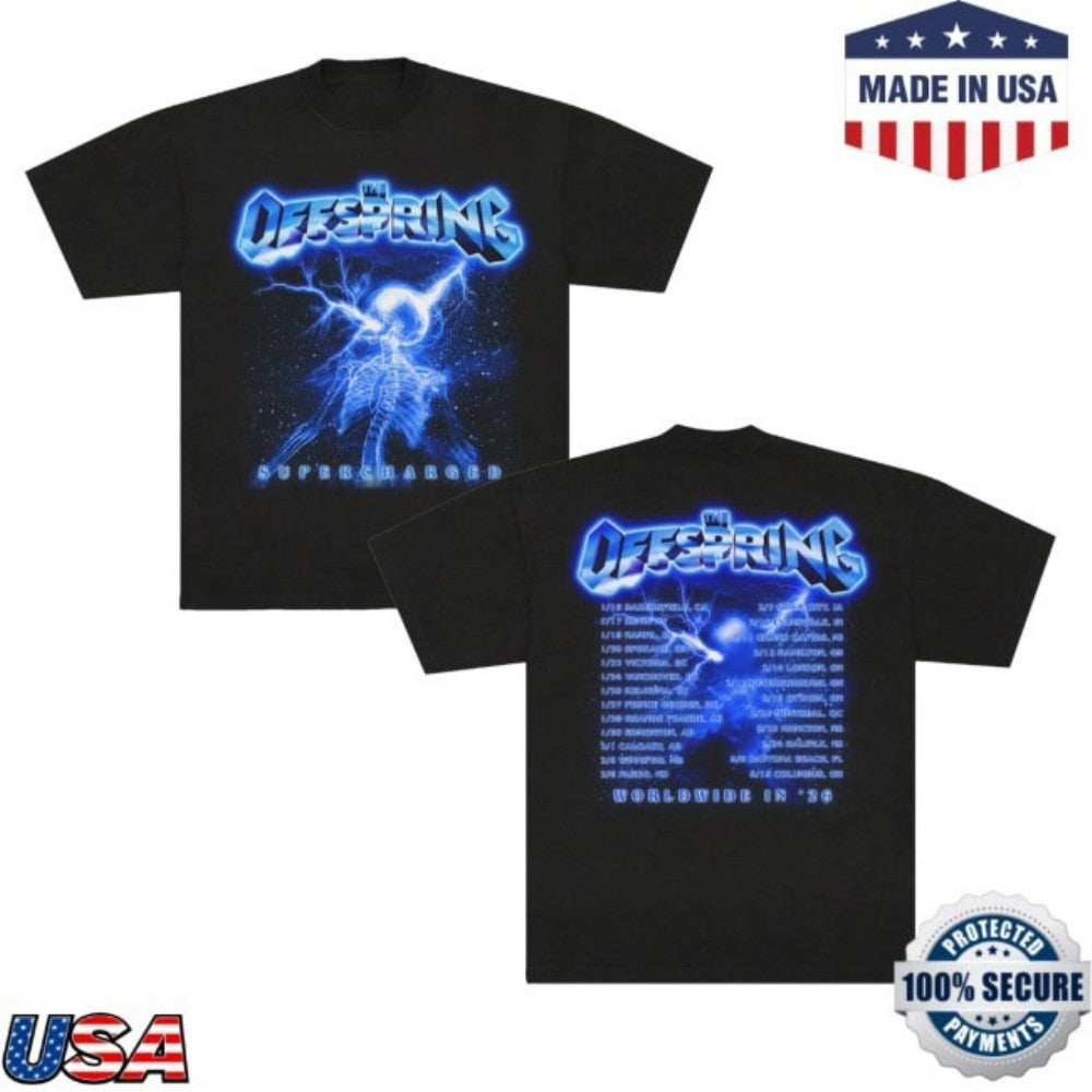 The Offspring Supercharged Skeleton 2026 Tour Shirt