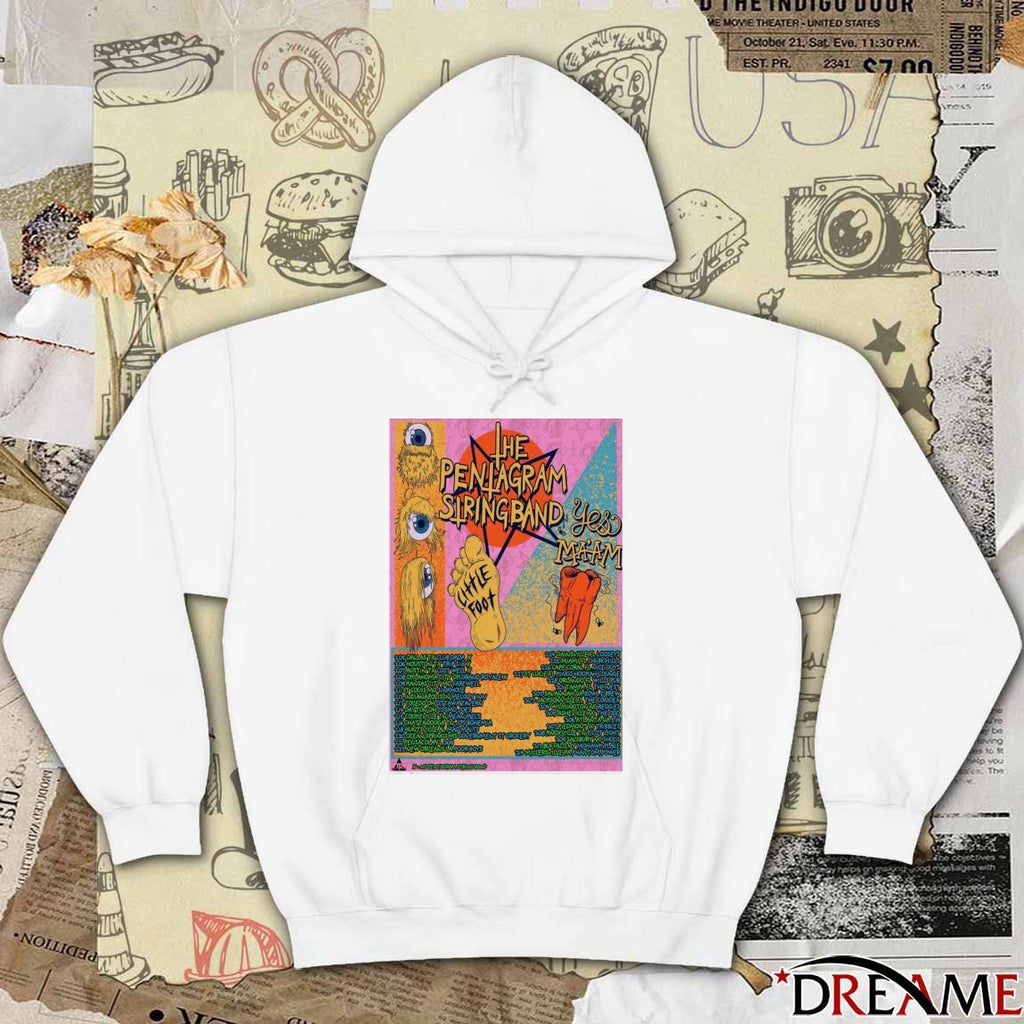 The Pentagram String Band Poster Little Foot Tour February – March 2026 t-shirt