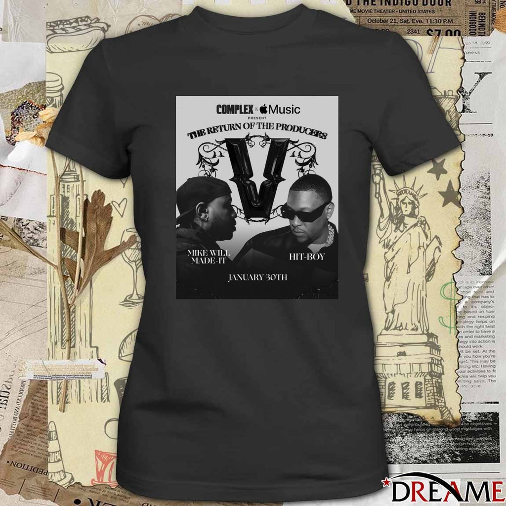 The Return Of The Producers Mike Will Made-It Hit-Boy January 30th 2026 Poster t-shirt