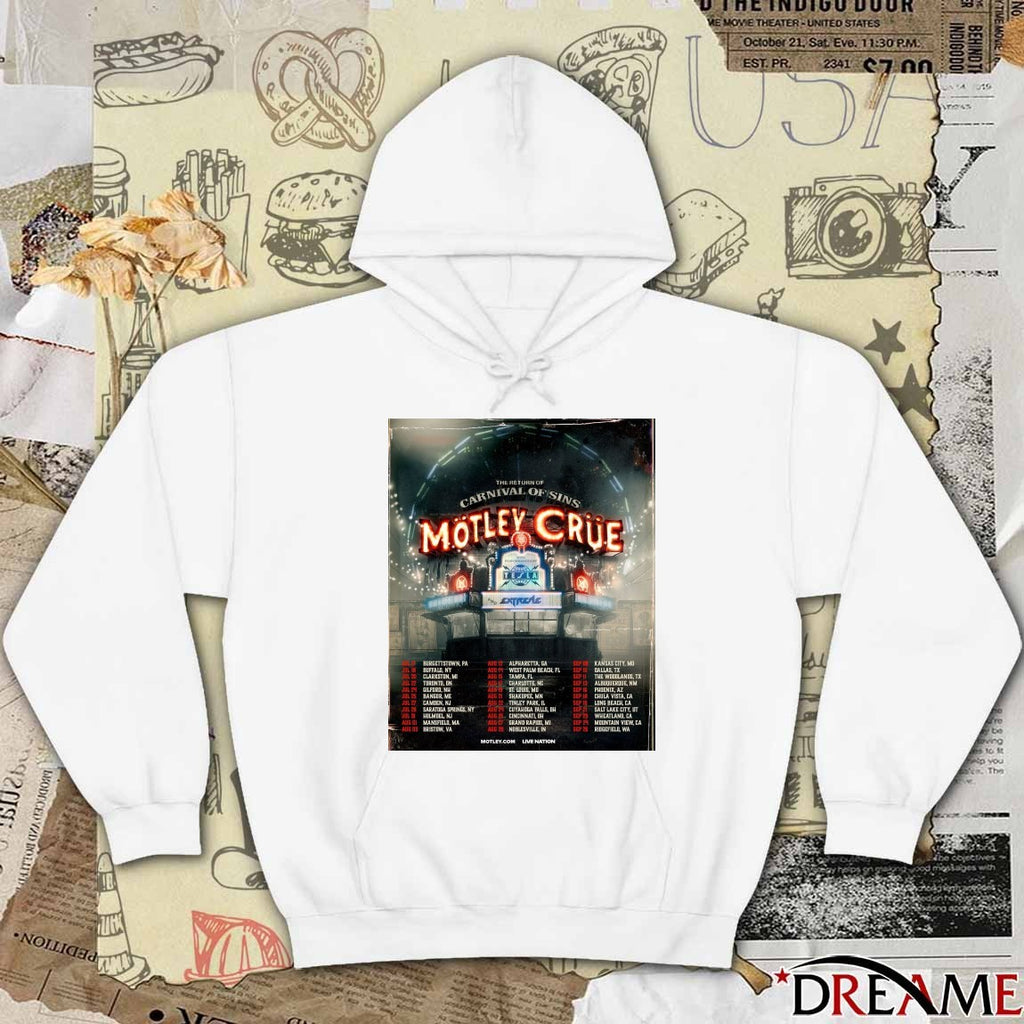 The Return of Carnival of Sins Mötley Crüe July 18 to September 26 2026 Poster t-shirt