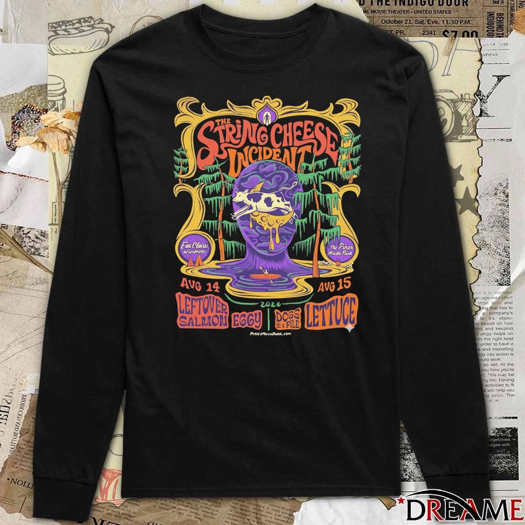 The String Cheese Incident Eau Claire Wisconsin 2026 At The Pines Music Park August 14 And 15 t-shirt
