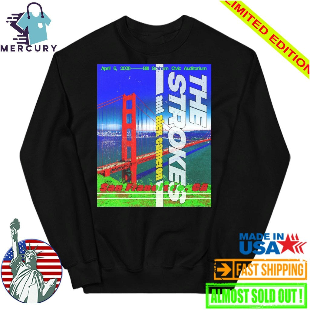 The Strokes San Francisco CA 2026 Bill Graham Civic Auditorium Aptil 6th Shirt