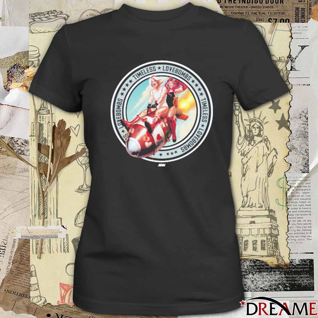 The Timeless Love Bombs Bombs Away AEW 2025 t-shirt