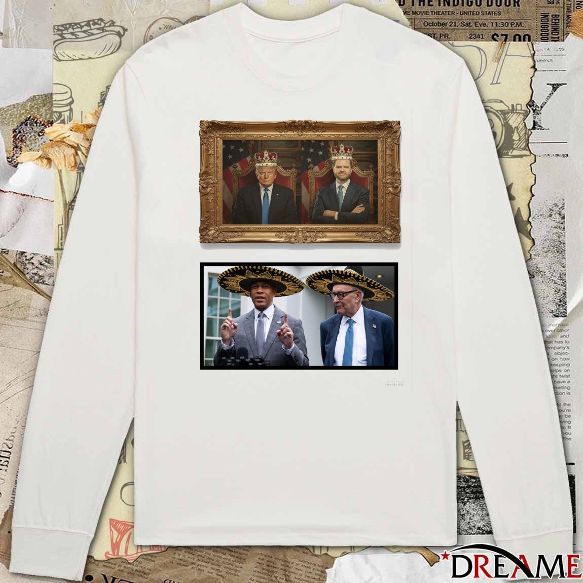 The White House Donald Trump And J.D. Vance Wearing Crowns And Sitting On Thrones Meme t-shirt