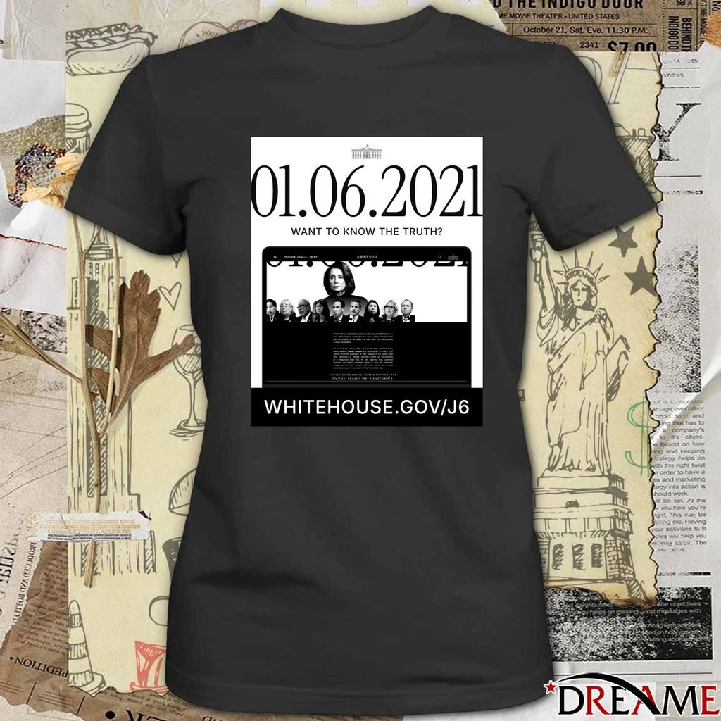 The White House January 06 2021 Want To Know The Truth Poster t-shirt
