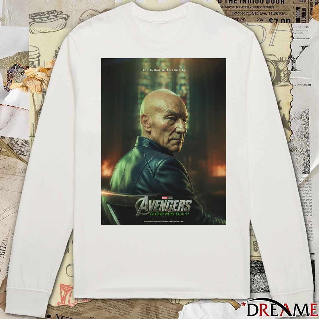 The X-Men Will Return In Avengers Doomsday Patrick Stewart Professor Charles Xavier Poster t-shirt