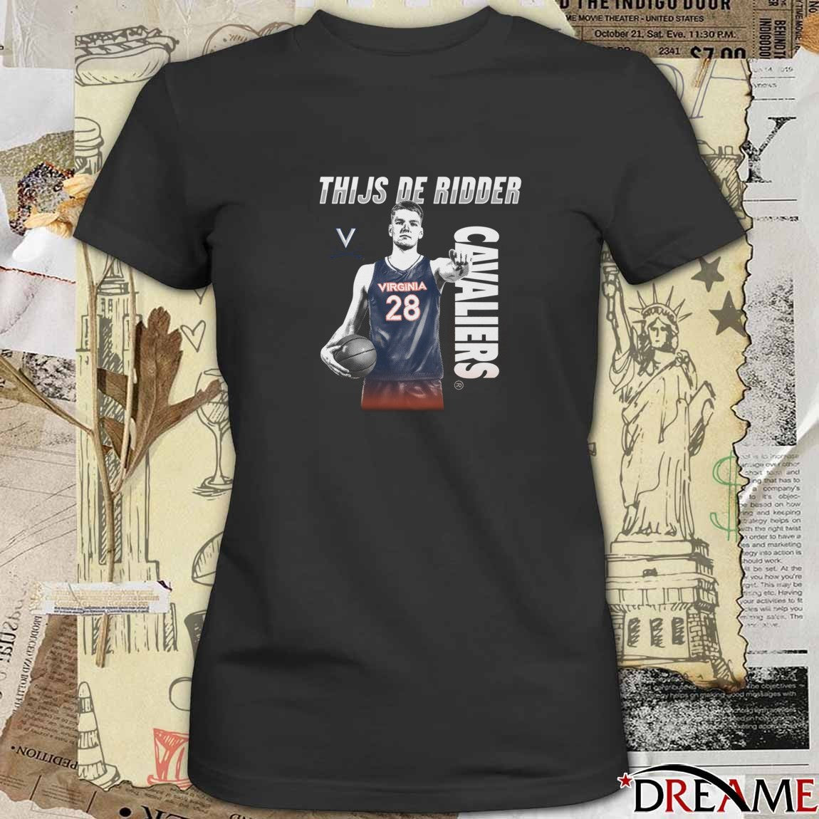 Thijs De Ridder Virginia Cavaliers Basketball Illustrated t-shirt