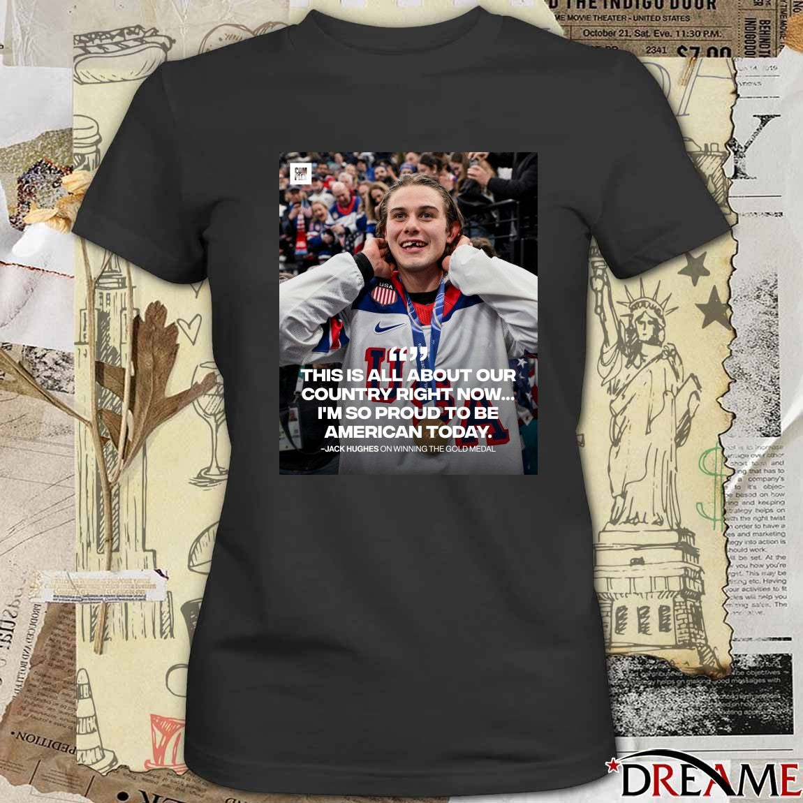 This Is All About Our Country Right Now I’m So Proud To Be American Today Jack Hughes On Winning The Gold Medal t-shirt