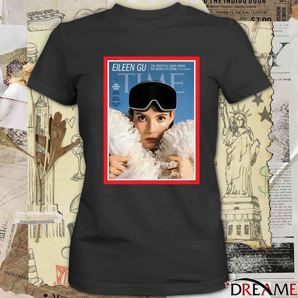 Time Eileen Gu The Freestyle Skier Taking The World By Storm 2026 Poster t-shirt