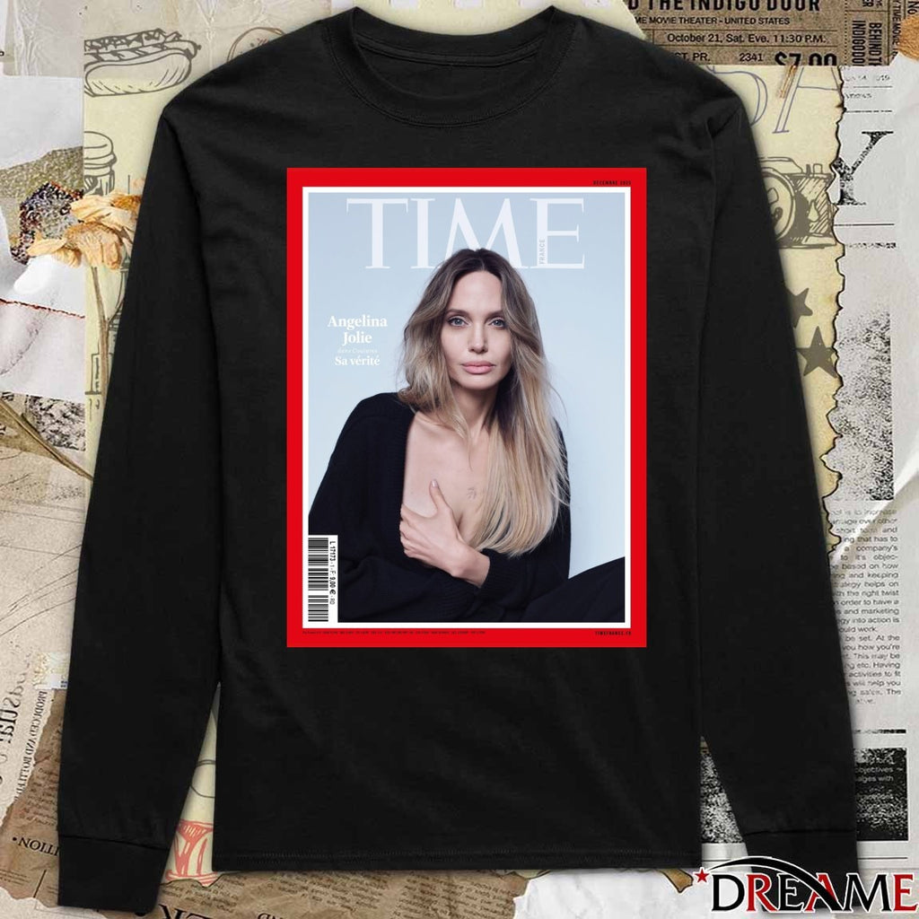 Time France Angelina Jolie dans Coutures Sa verite December 2025 Poster t-shirt