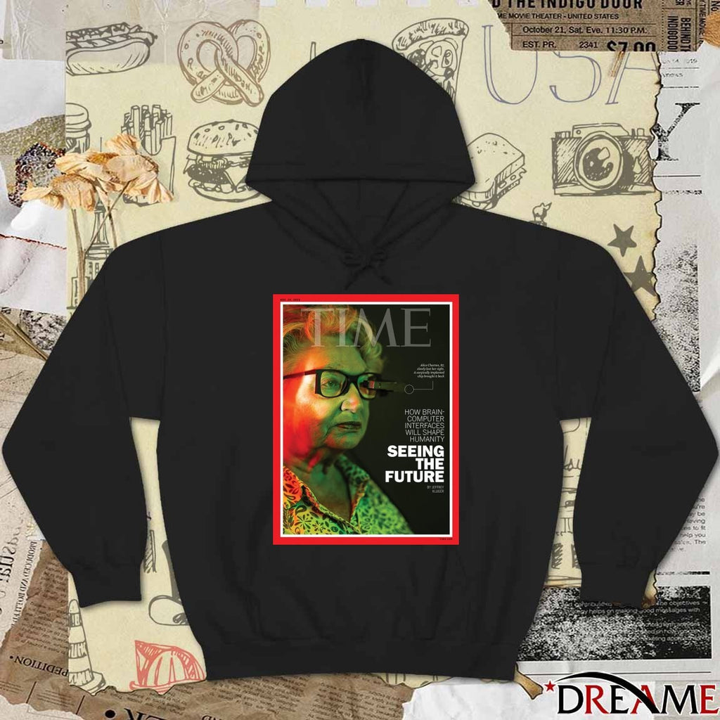 Time How Brain-Computer Interfaces Will Shape Humanity Seeing The Future 2025 Poster t-shirt