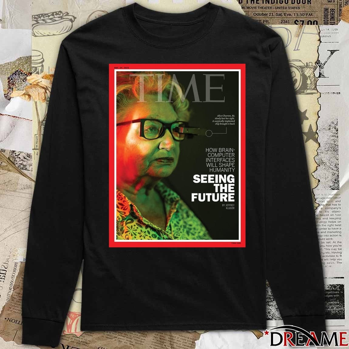 Time How Brain-Computer Interfaces Will Shape Humanity Seeing The Future 2025 Poster t-shirt
