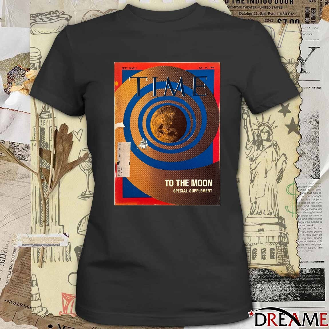 Time To The Moon Special Supplement July 18 1969 NASA Poster t-shirt