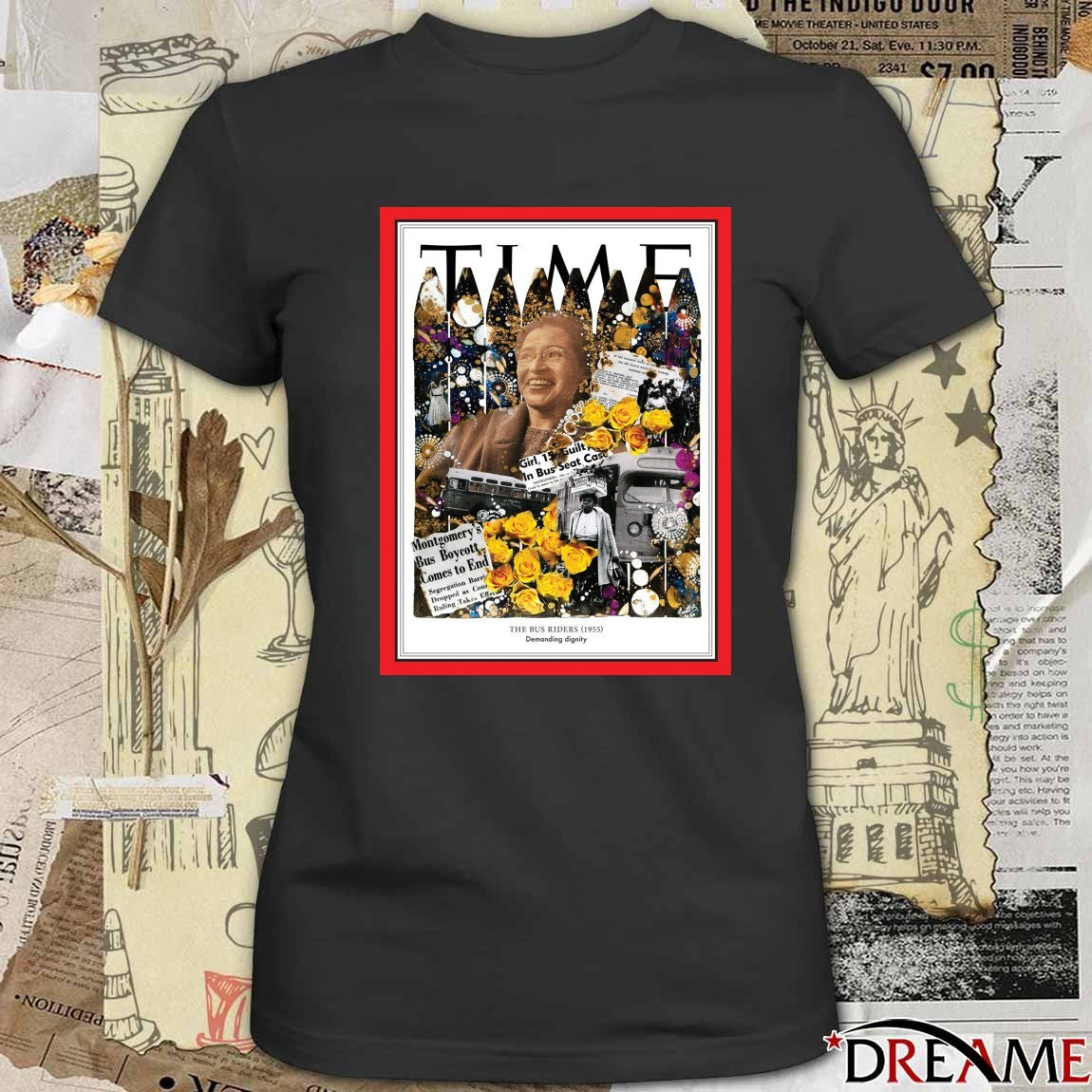 Time magazine The Bus Riders 1955 100 Women of the Year Demanding Dignity Poster t-shirt