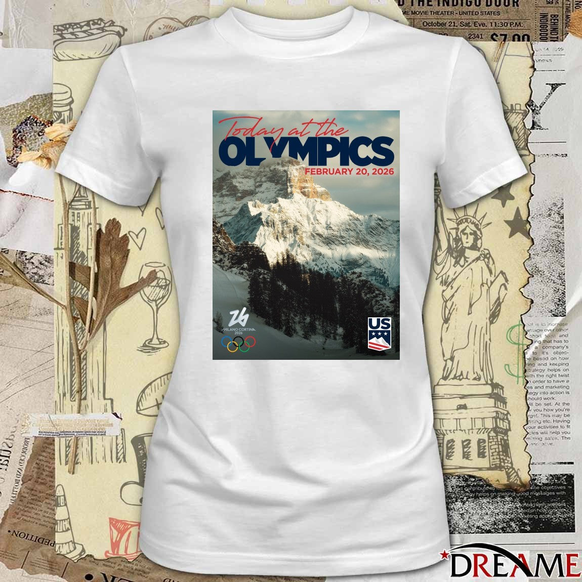 Today at the OLYMPICS FEBRUARY 20, 2026 U.S. Ski and Snowboard Team t-shirt