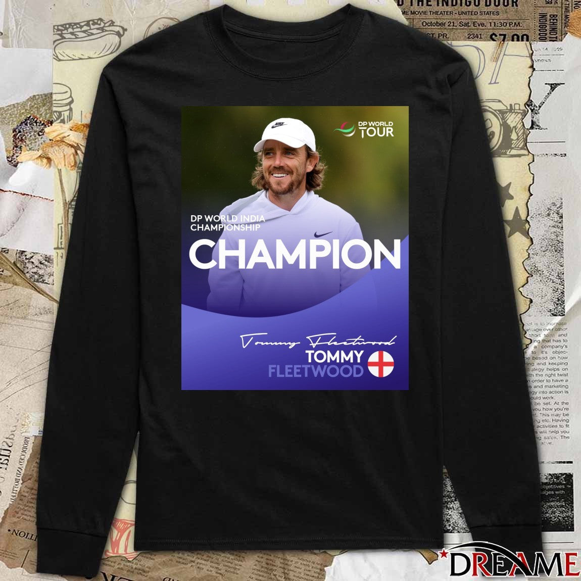 Tommy Fleetwood wins the DP World India Championship Champion 2025 Poster t-shirt