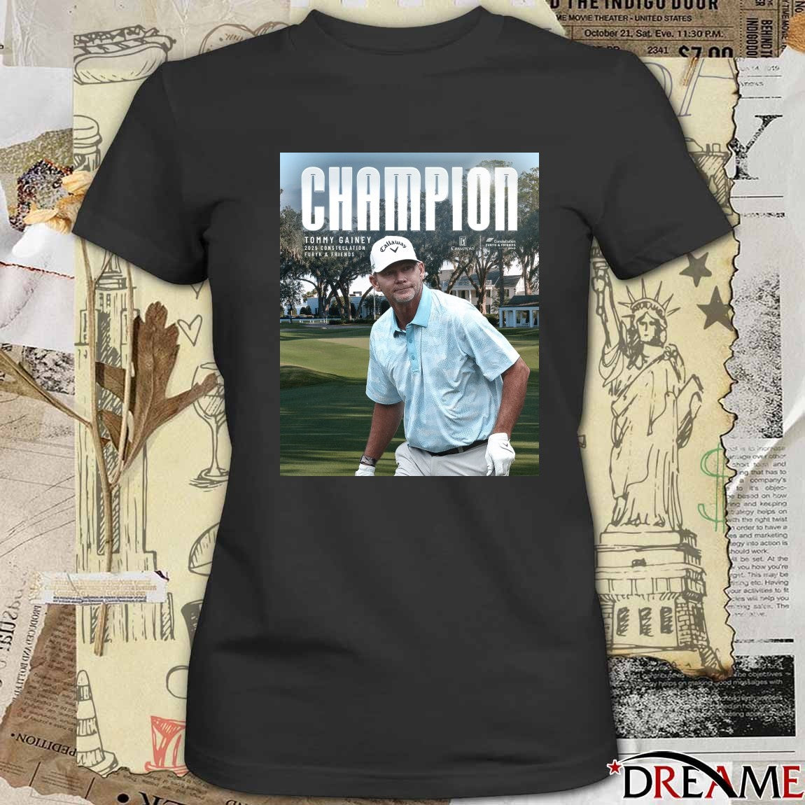 Tommy Gainey 2025 Constellation Furyk and Friends PGA Tour Poster t-shirt