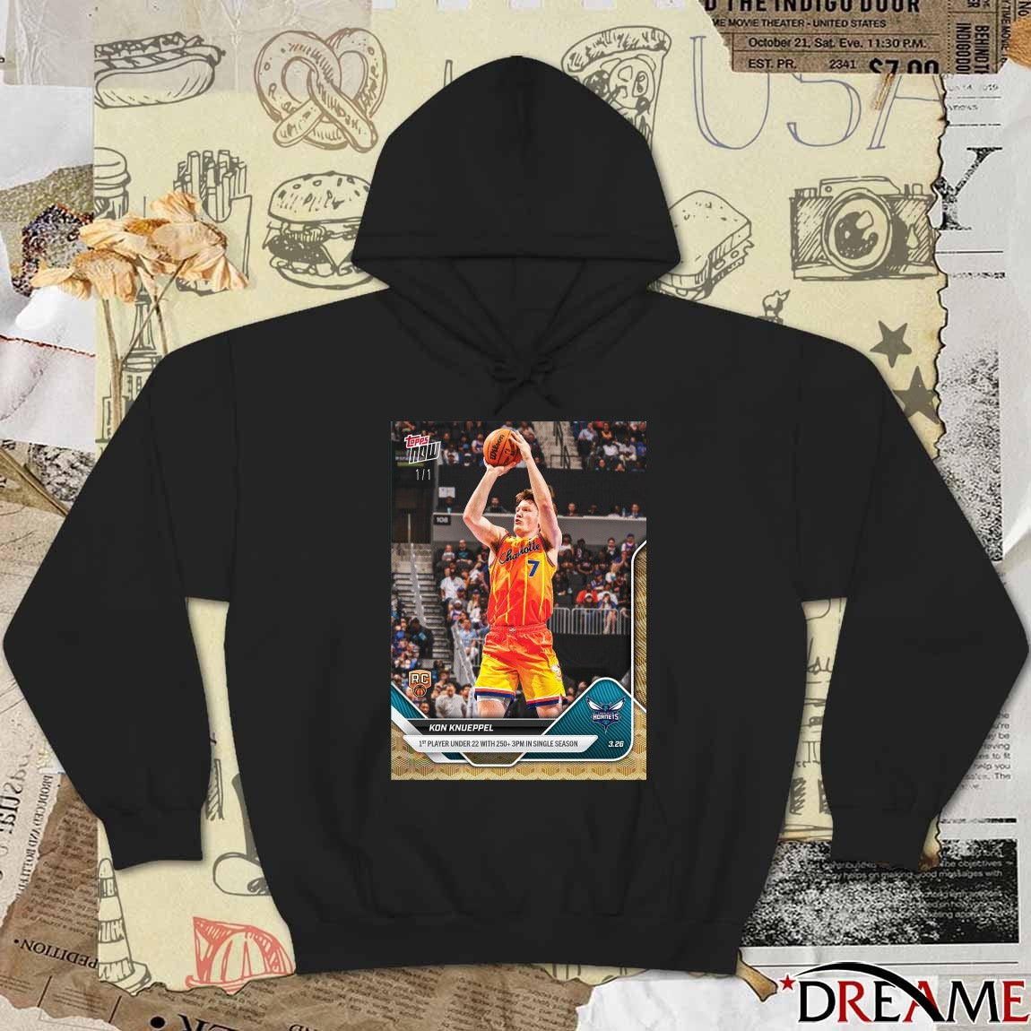 Topps Kon Knueppel 1st Player Under 22 With 250 3pm In Single Season Poster t-shirt
