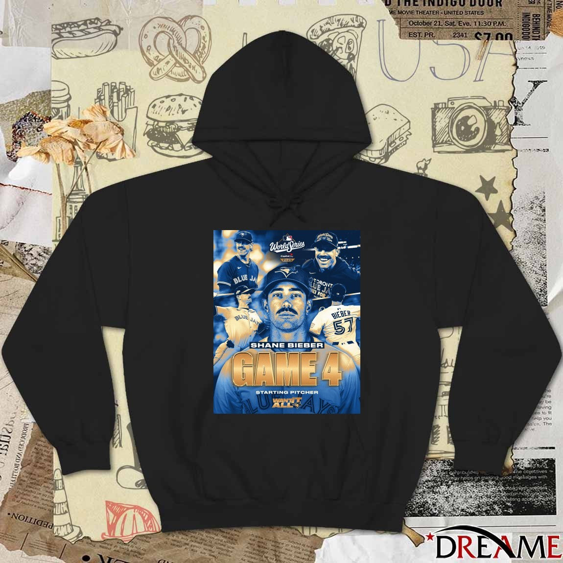 Toronto Blue Jays MLB Shane Bieber Game 4 Starting Pitcher Want It All Poster t-shirt