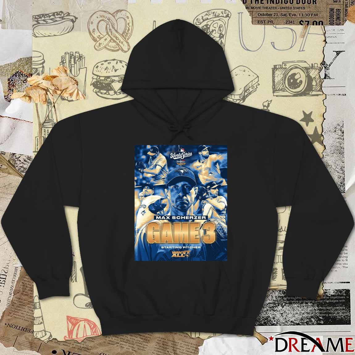 Toronto Blue Jays Max Scherzer MLB World Series Game 3 Starting Pitcher Want It All Poster t-shirt