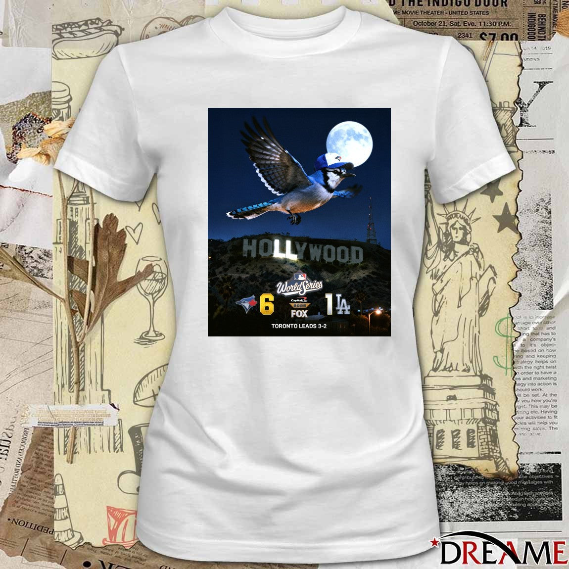 Toronto Blue Jays Vs Los Angeles Dodgers MLB World Series Final Score 6 – 1 Toronto Leads 3-2 Poster t-shirt