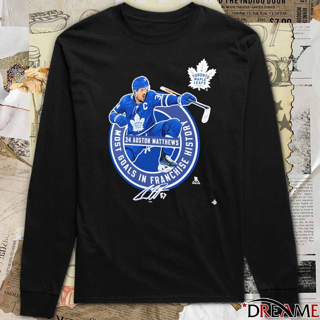 Toronto Maple Leafs Auston Matthews Most Goals in Franchise History Signature t-shirt