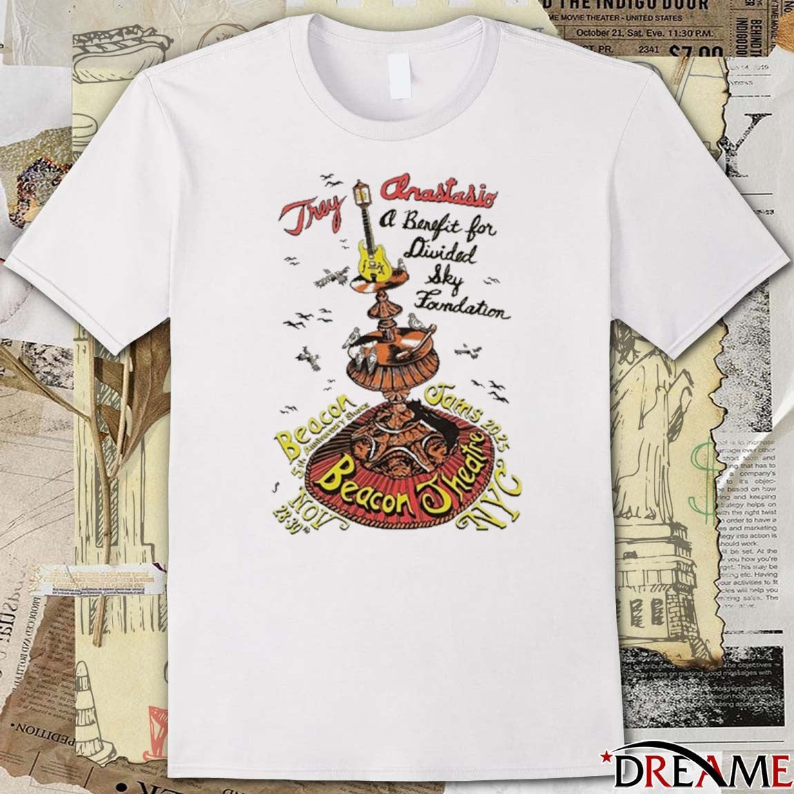 Trey Anastasio Band NYC November 28-30 2025 Beacon 5Th Anniversary Shows t-shirt