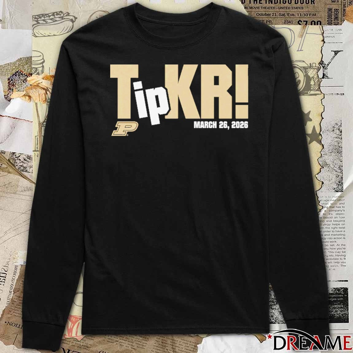 Trey Kaufman-Renn TipKR March 26 2026 Purdue Boilermakers t-shirt