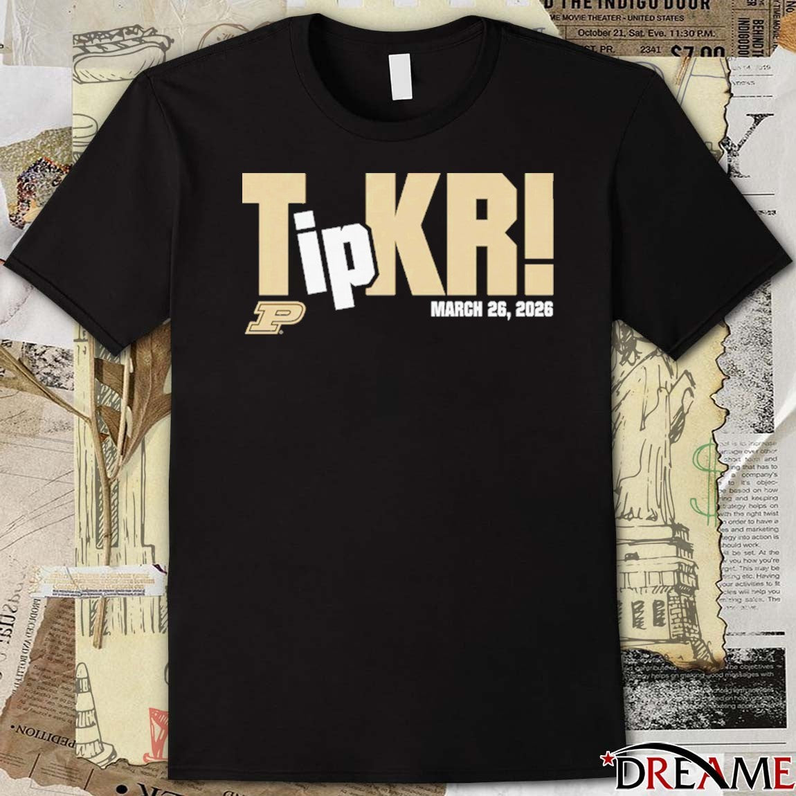 Trey Kaufman-Renn TipKR March 26 2026 Purdue Boilermakers t-shirt
