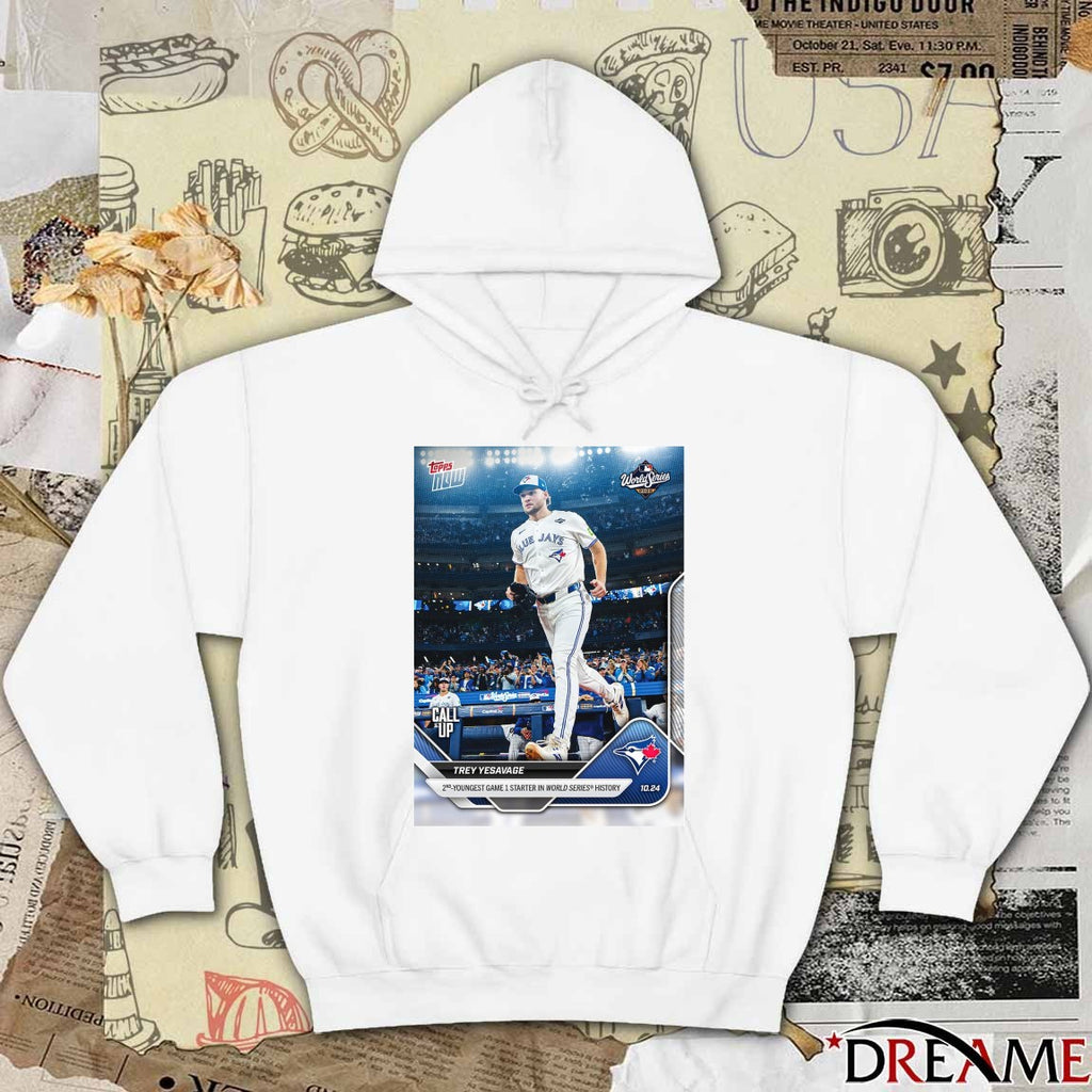 Trey Yesavage Toronto Blue Jays 2025 MLB Topps 2nd Youngest Game 1 Starter In World Series History t-shirt