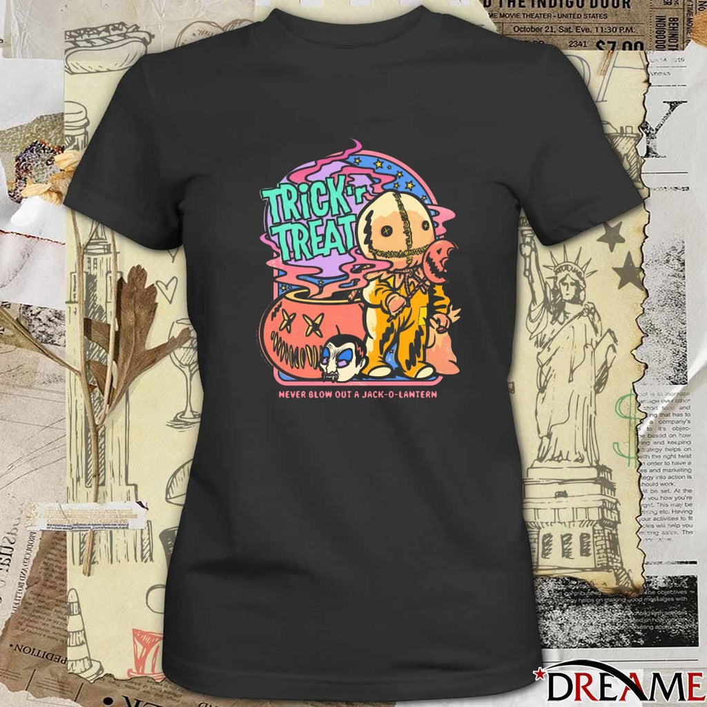 Trick ‘R Treat Never Blow Out A Jack-O-Lantern Halloween 2025 t-shirt
