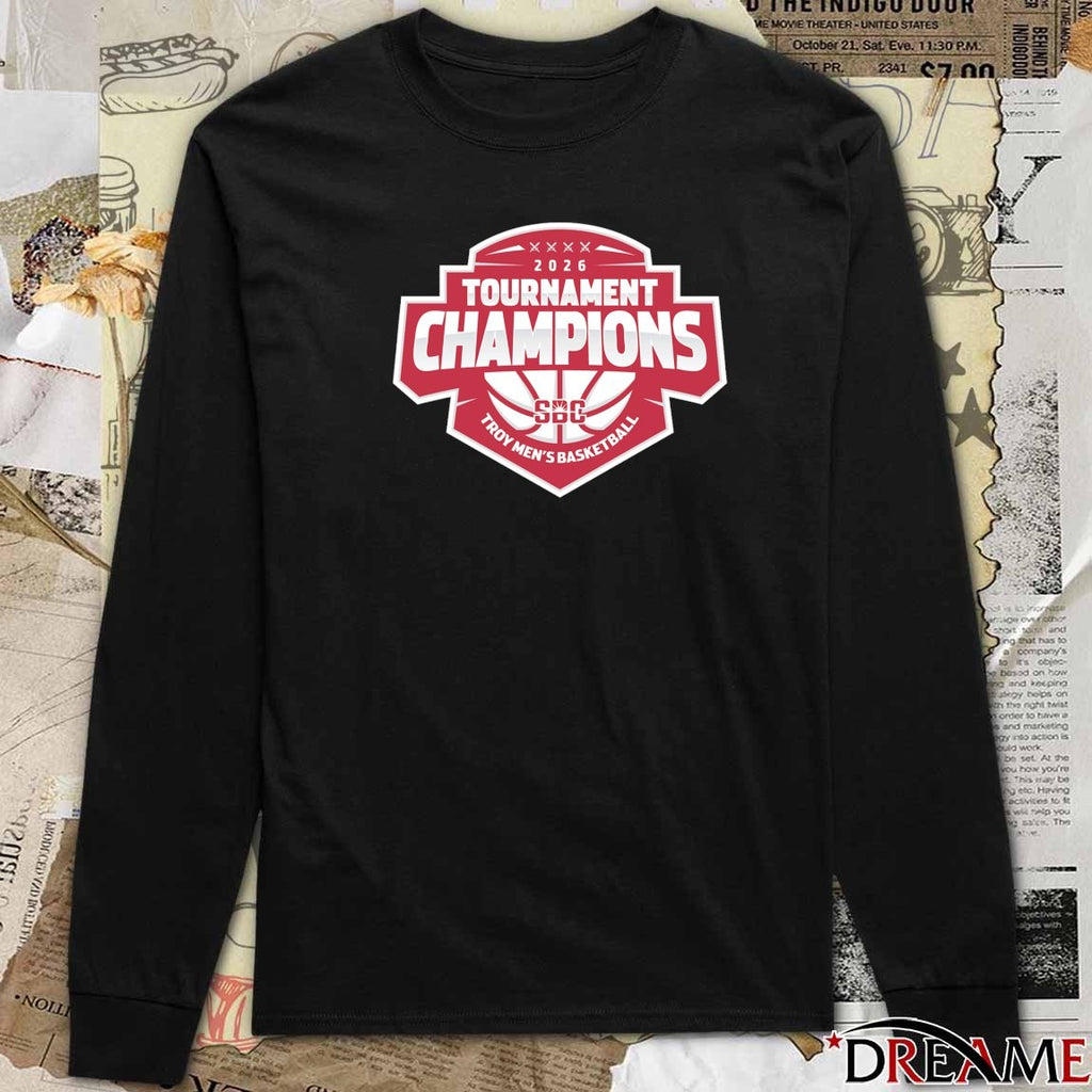 Troy Trojans Men’s Basketball 2026 Tournament Champions Sun Belt Conference t-shirt