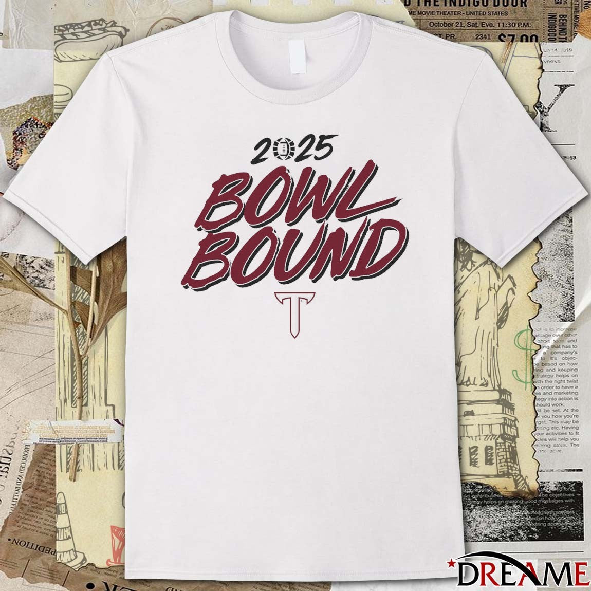 Troy Trojans football NCAA 2025 Bowl Bound t-shirt