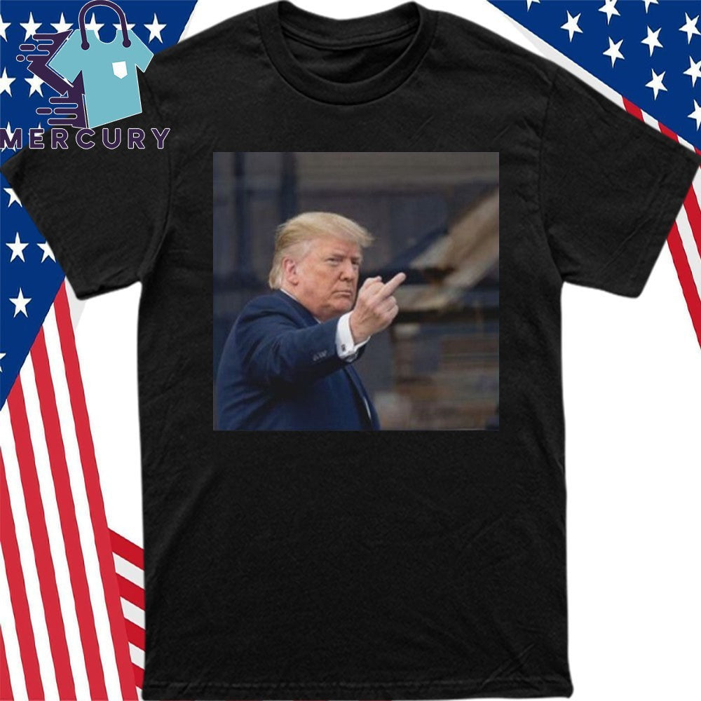 Trump Appears To Flip Off Protester In Detroit Shirt