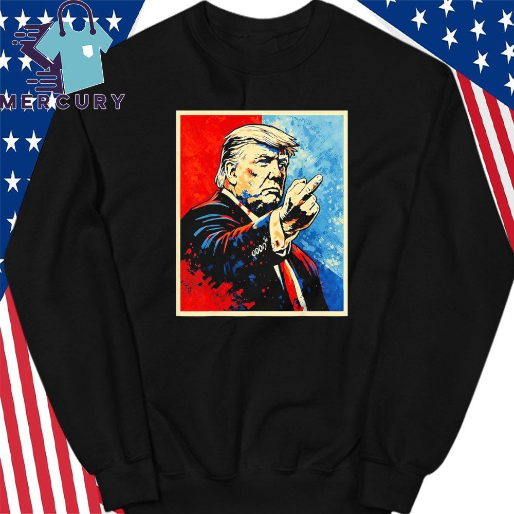 Trump Middle Finger 2026 Meme Vintage Funny Shirt