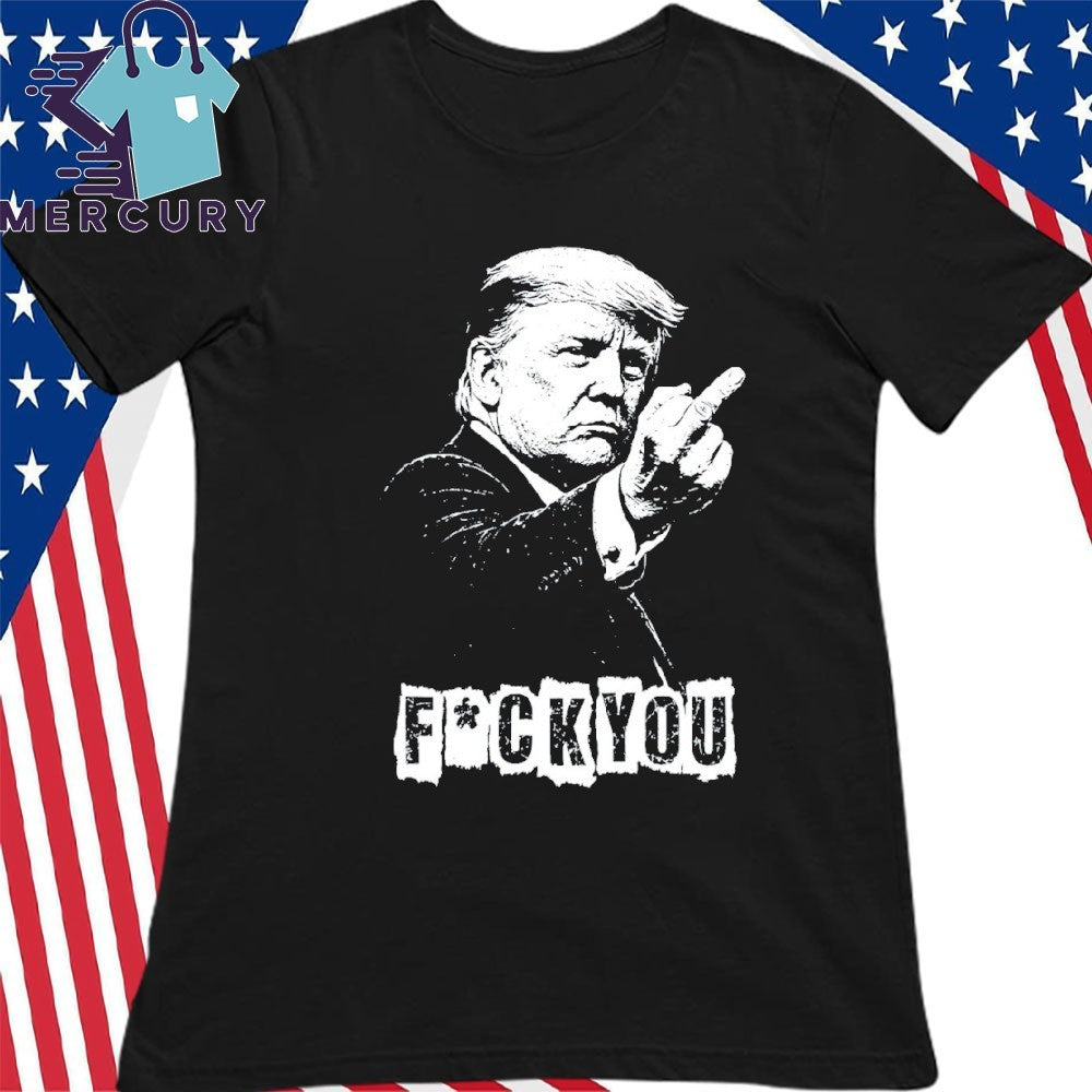 Trump Middle Finger 2026 Political Meme Trump Flipping The Bird Shirt