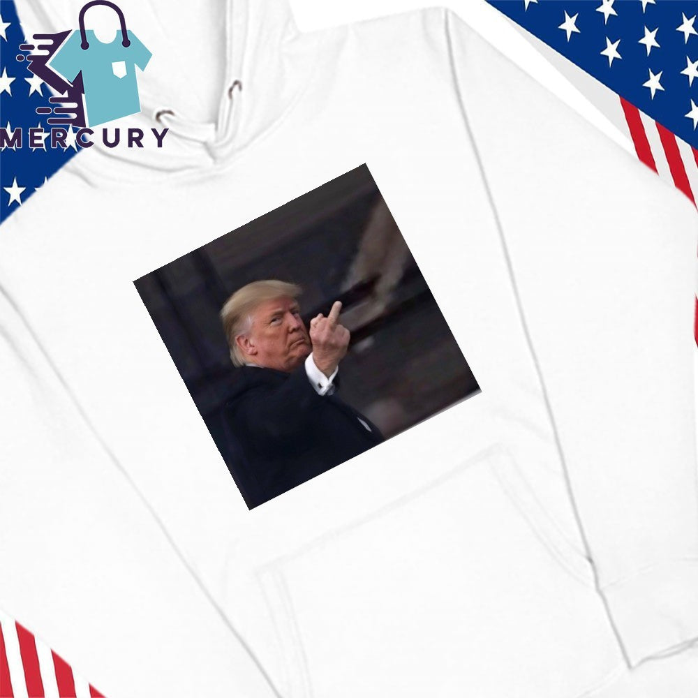 Trump Middle Finger at Heckler Shirt