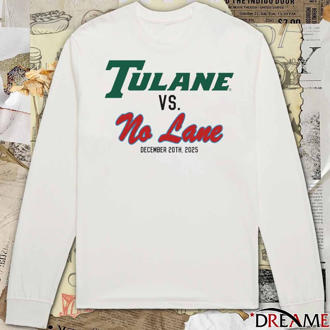 Tulane Green Wave Vs No Lane December 20th 2025 t-shirt