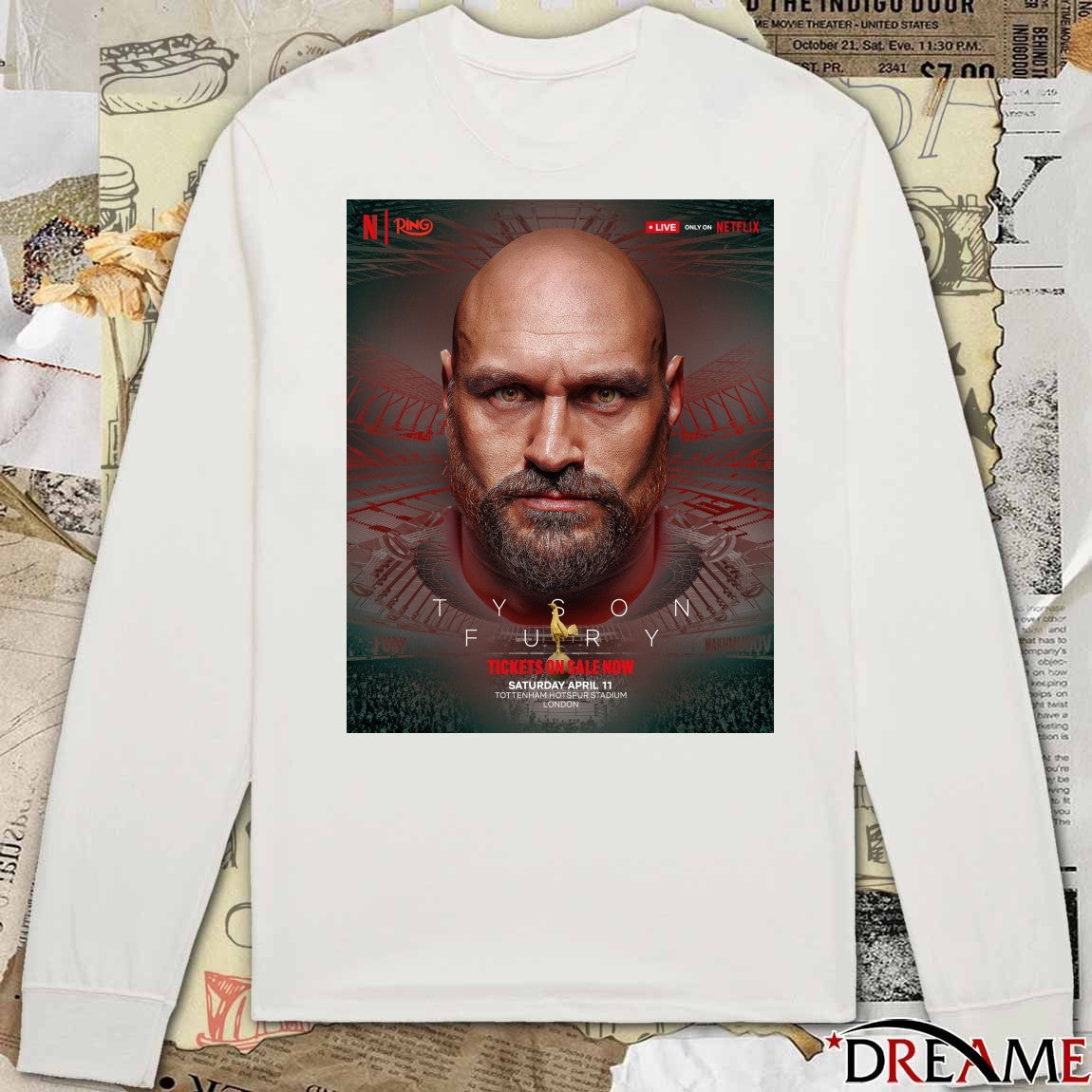 Tyson Fury April 11th 2026 Tottenham Hotspur Stadium London Poster t-shirt