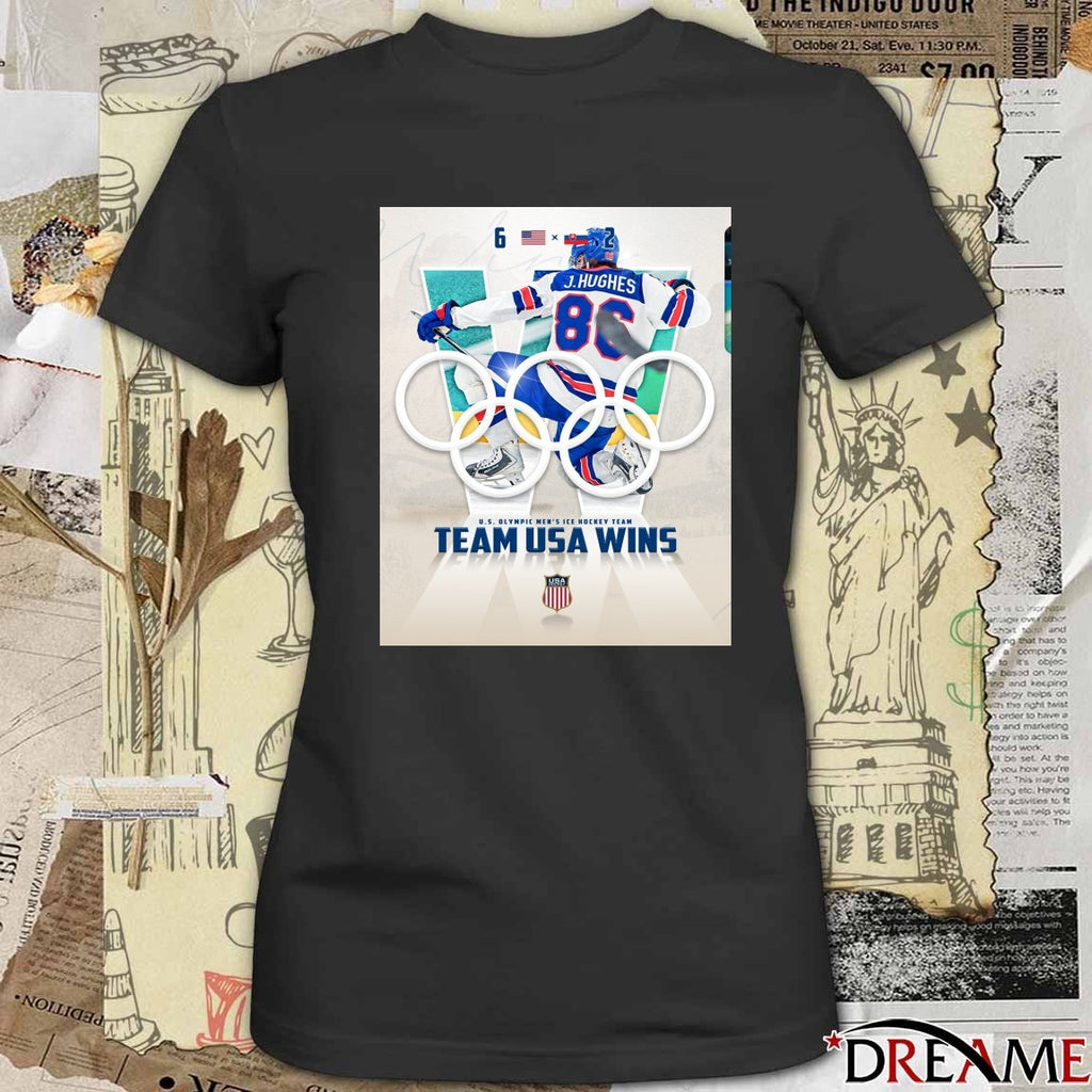 U.S. Olympic Men’s Ice Hockey Team Team USA Wins Slovakia 6-2 2026 Winter Olympics t-shirt