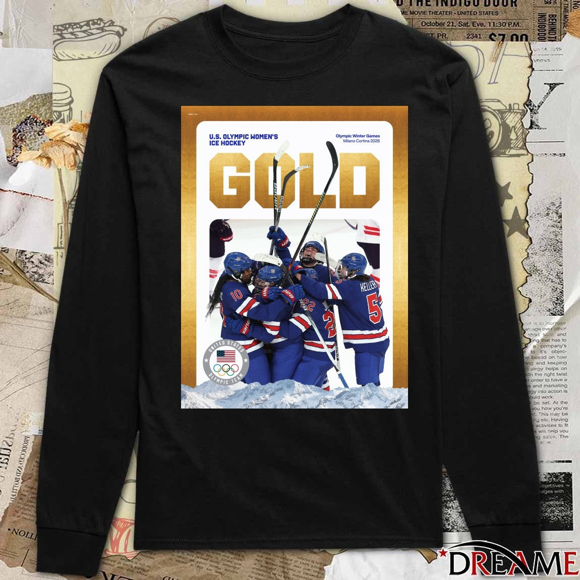 U.S. Olympic Women’s Ice Hockey Olympic Winter Games Milano Cortina 2026 Gold Medal t-shirt