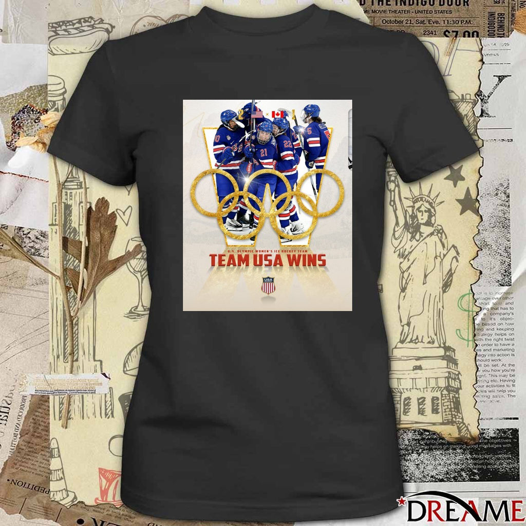 U.S. Olympic Women’s Ice Hockey Team Team Usa Wins Switzerland 2-1 t-shirt