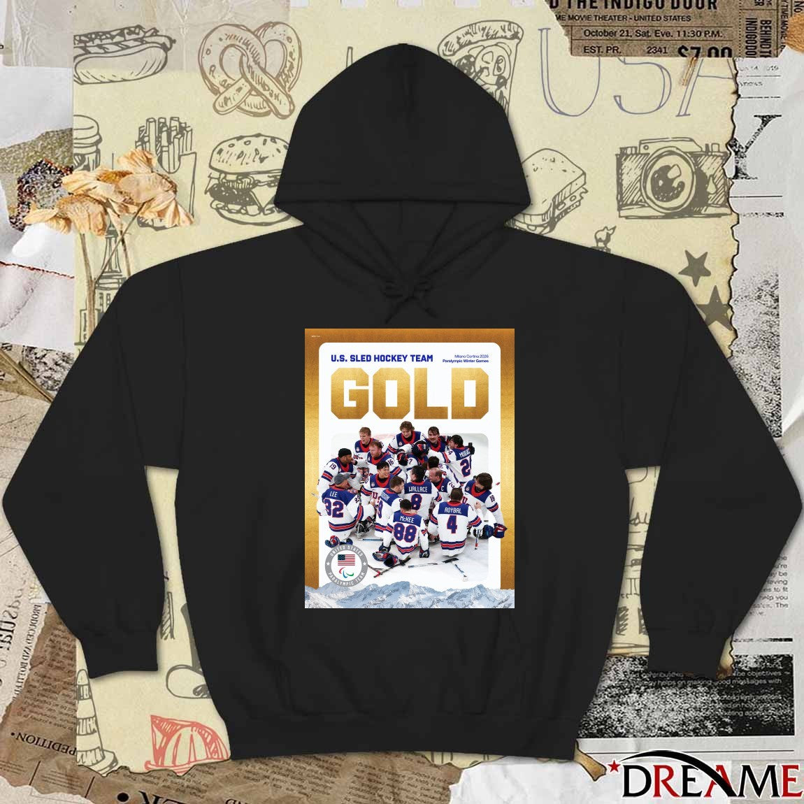 U.S. Sled Hockey Team Milano Cortina 2026 Paralympic Winter Games Gold Medal t-shirt